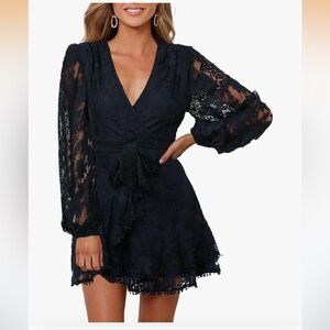 Elegant Black Lace Dress